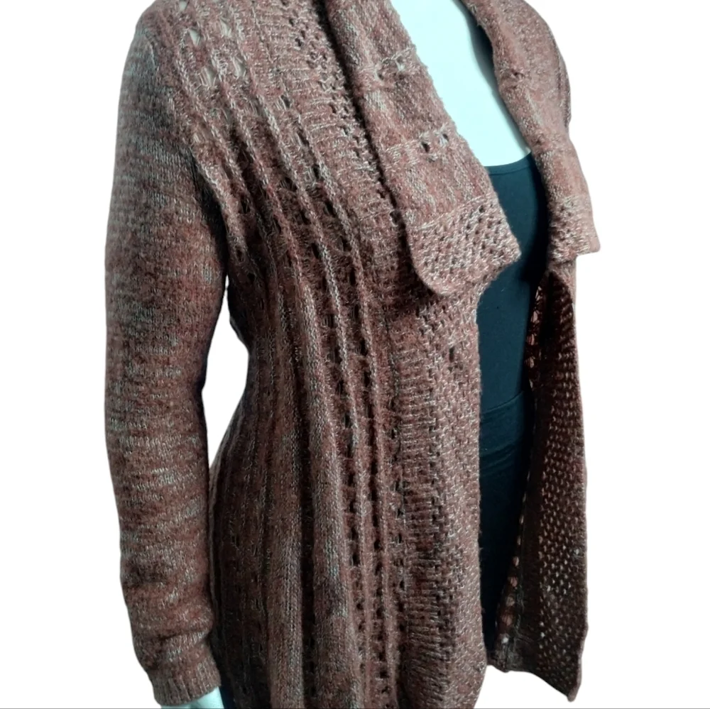 Anthropologie Rosie Neira All Days Wool Crochet Cardigan M Sweater Romantic Deli - Picture 7 of 9